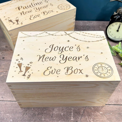New Years Day Eve Hamper Gift Treats Personalised Box Family Gift Festive Winter