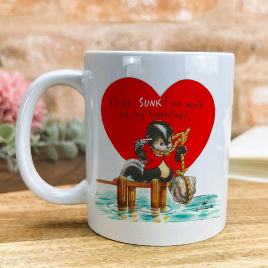 I'll Be Sunk Be My Valentine's Day Mug Retro Design