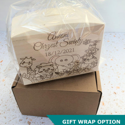 Wedding Fund Wooden Money Box - Personalised Engagement Gift