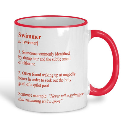 Swimmer Definition Swimming Swim Gala Personalised Sport Mug