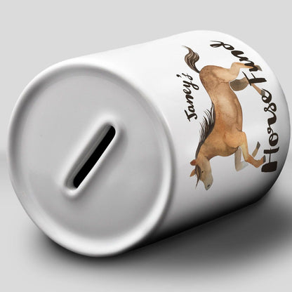 Horse Fund Horse Riding Savings - Personalised Ceramic Money Box - Birthday Gift