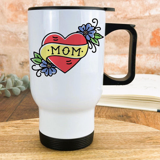 Mom American Traditional Style Tattoo Travel Mug Mother's Day Personalised Gift
