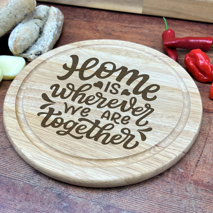 a cutting board with some vegetables and some words on it