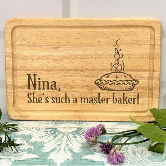 Master Baker Personalised Wooden Engraved Chopping Board