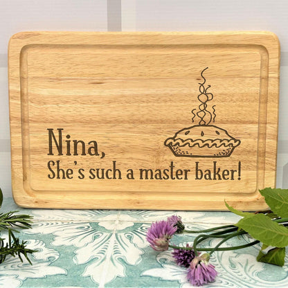 Master Baker Personalised Wooden Engraved Chopping Board