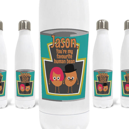 My Favourite Human Bean Baked Beans Heinz Personalised Water Bottle Valentine's Day Boyfriend Girlfriend Gift Partner Love