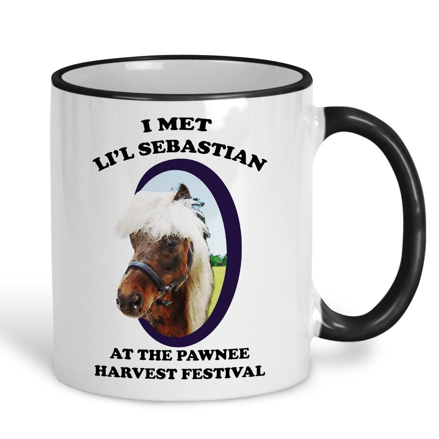 I Met Li'l Sebastian Parks and Recreation TV Show Ceramic Mug