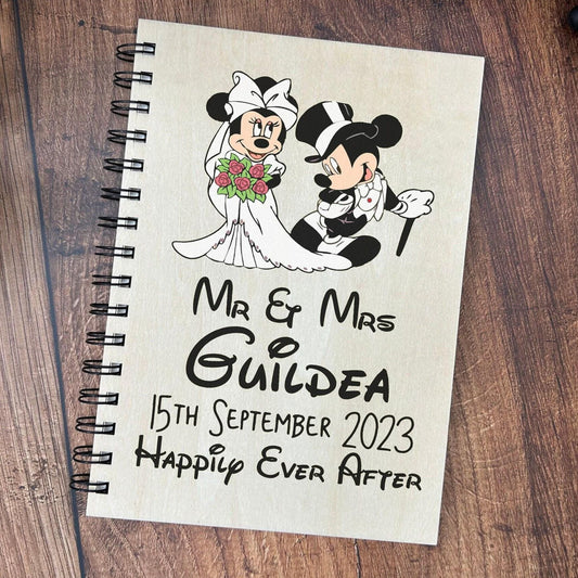 Mickey and Minnie Mouse Mr & Mrs Disney - Personalised Wedding Guest Book