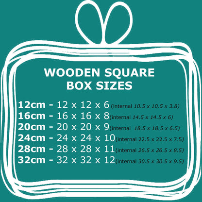 Wreath Personalised Wooden Christmas Eve Box
