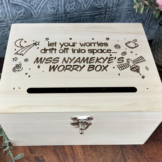 Worry Box Outer Space Primary School Personalised Dropbox