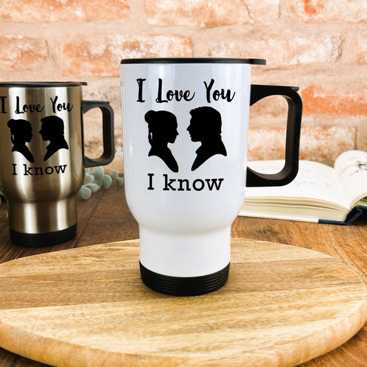 I Love You I Know Star Wars Valentine Personalised Travel Mug