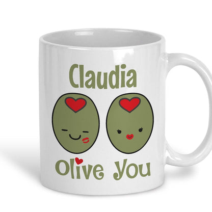 Olive You Personalised Valentine's Day Mug
