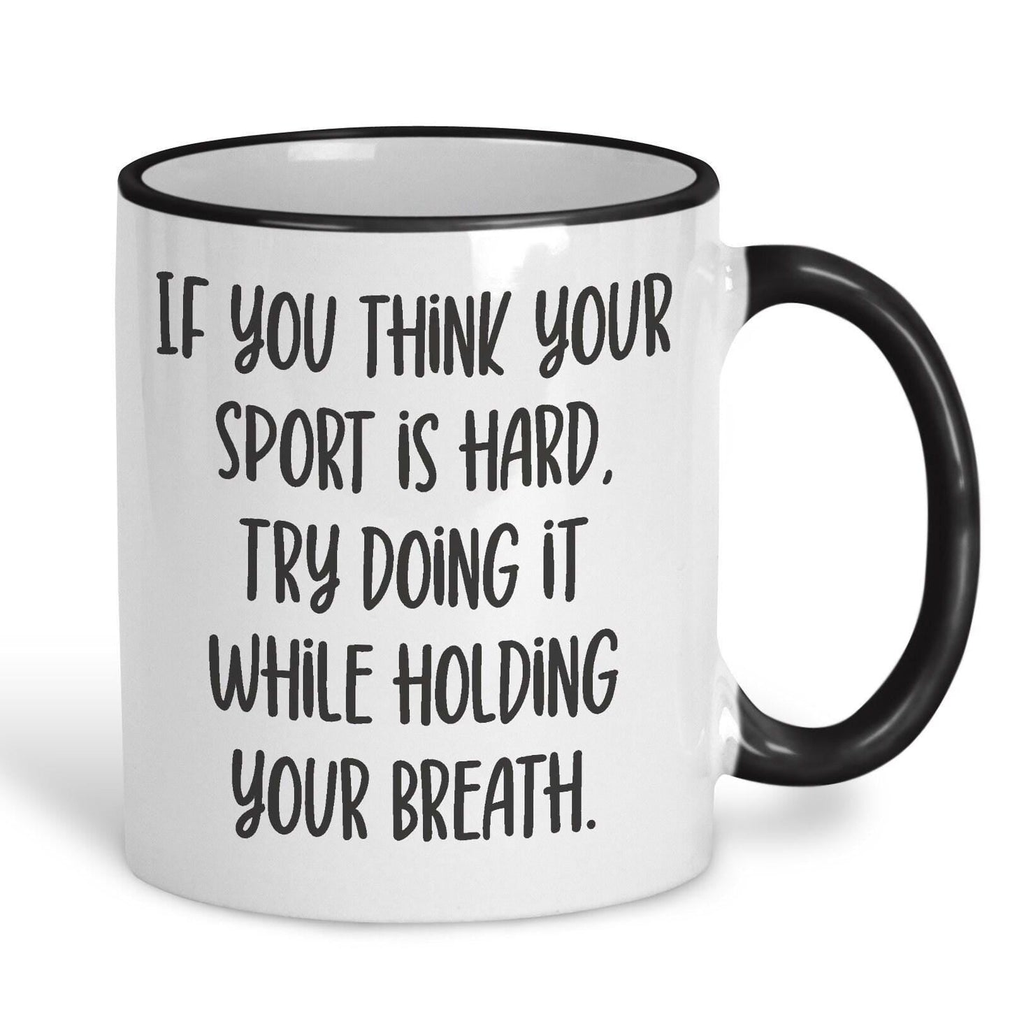 Holding Your Breath Quote Swim Personalised Sport Mug