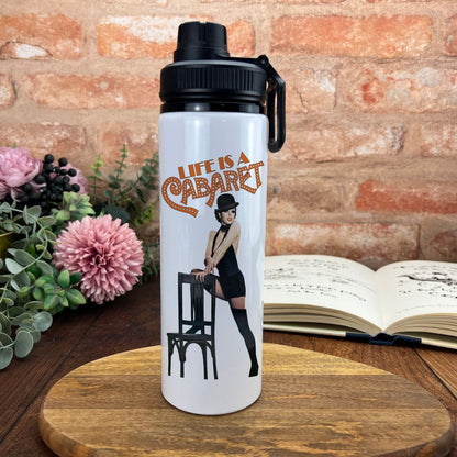 Cabaret Life Is Liza Minnelli Musical 70s Film Quote Poster Style Water Bottle | Gift | Present | Movie | Friend | Family | Work Colleague
