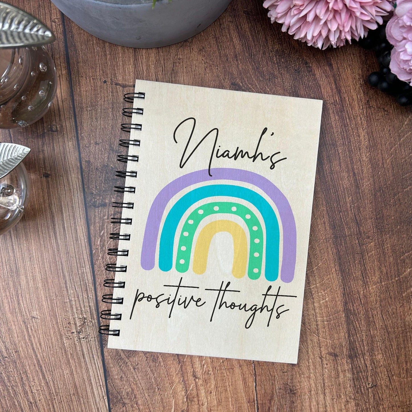 Rainbow Positive Thoughts - Personalised Book of Positivity - Gratitude Journal