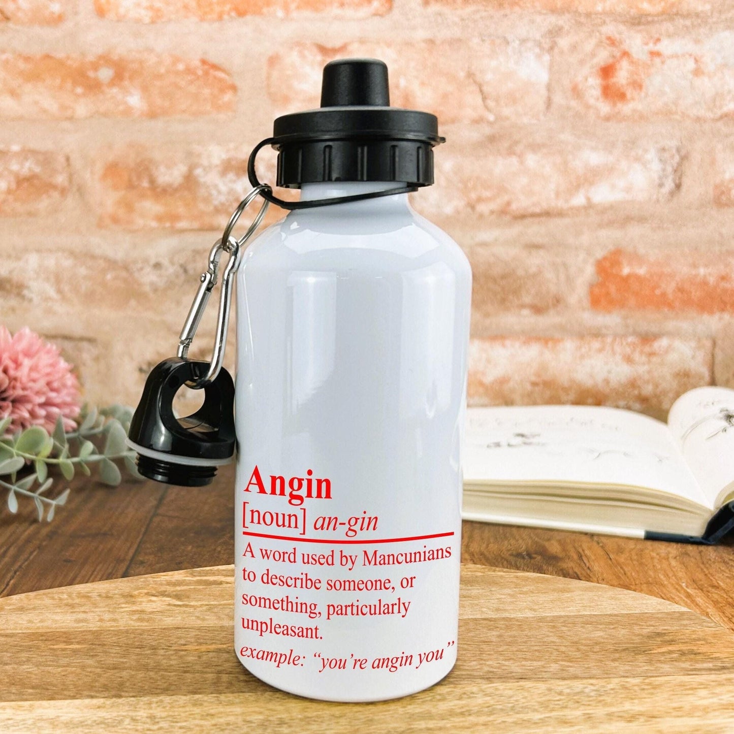 Angin Definition Mancunian Quote - Personalised Water Bottle