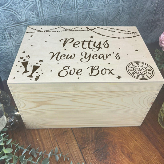 New Years Day Eve Hamper Gift Treats Personalised Box Family Gift Festive Winter