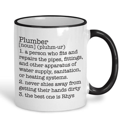 Plumber Definition Personalised Ceramic Mug