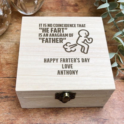 a wooden box with a picture of a man on it