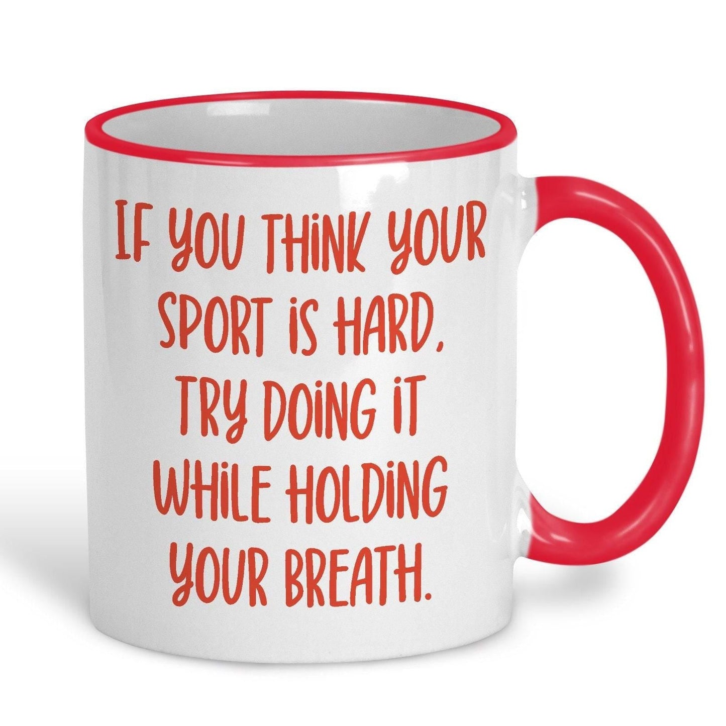 Holding Your Breath Quote Swim Personalised Sport Mug
