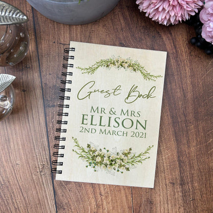 Botanical Personalised Wedding Guest Book