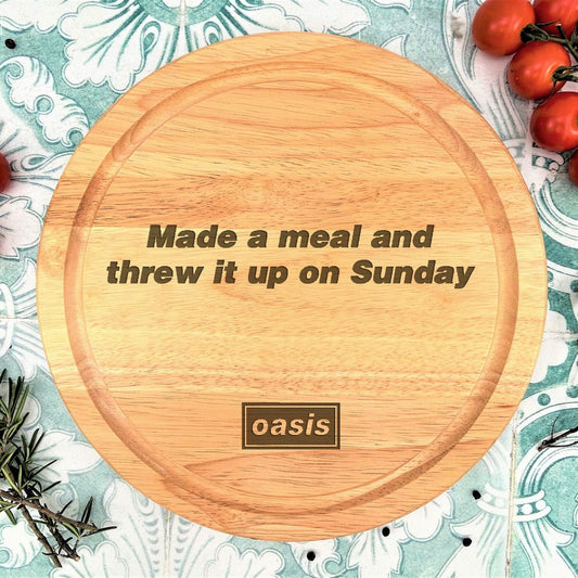 Oasis Engraved Chopping Board - Stand By Me Lyrics - Music Fan Gift - Funny Kitchen Decor - Birthday Gift Christmas Present