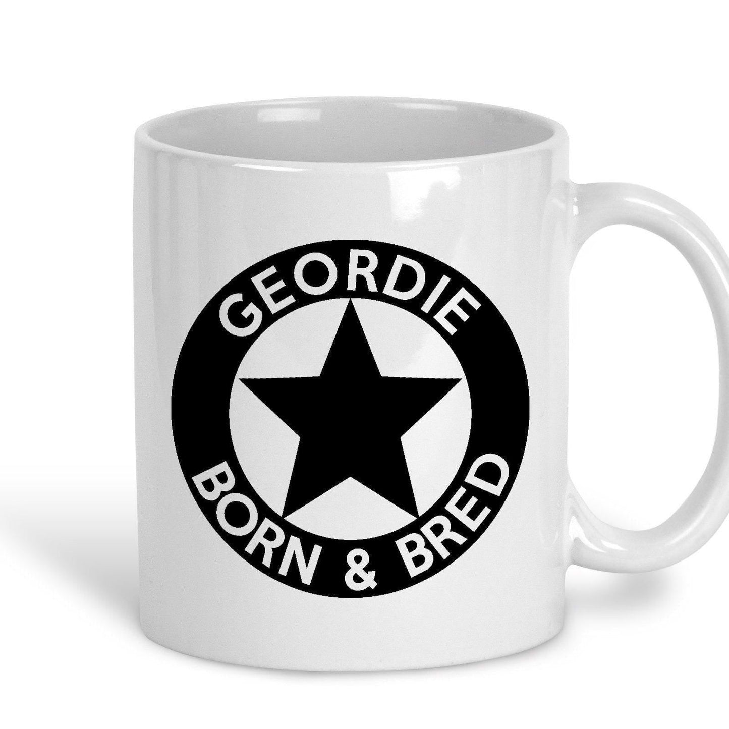 Geordie Born & Bred Star - Newcastle Geordie Dialect - Personalised Ceramic Mug