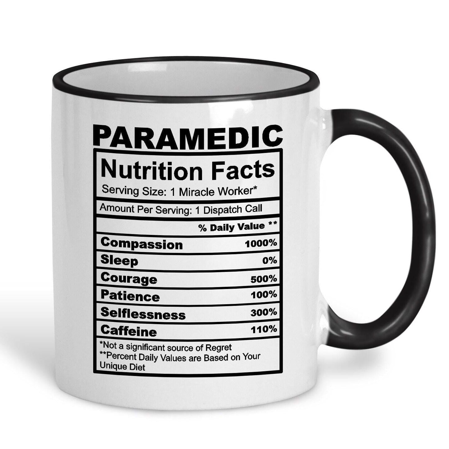 Paramedic Nutrition Facts Ceramic Mug