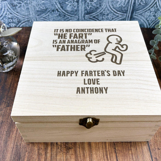 a wooden box with a picture of a man on it