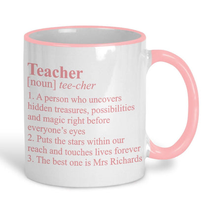 Teacher Dictionary Definition Personalised Ceramic Mug