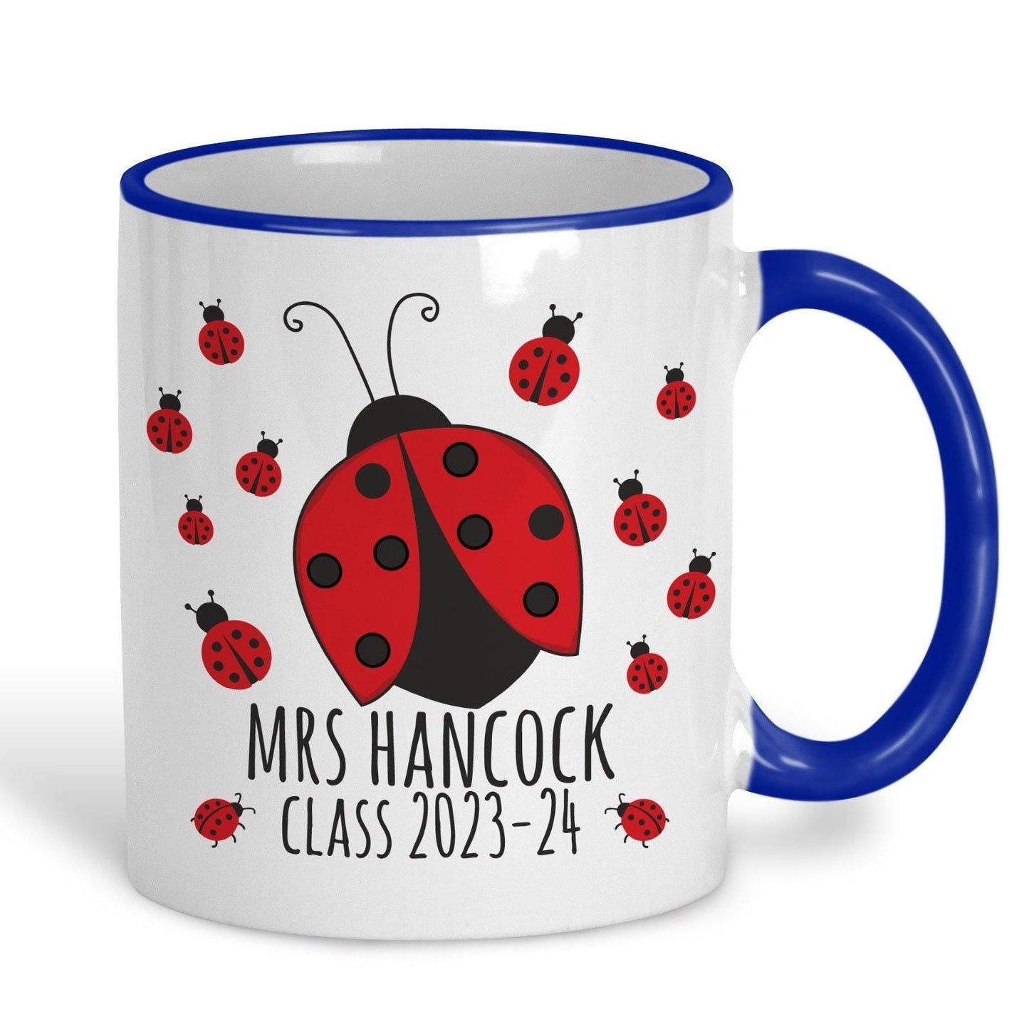 Ladybug Teacher Name Personalised Ceramic Mug