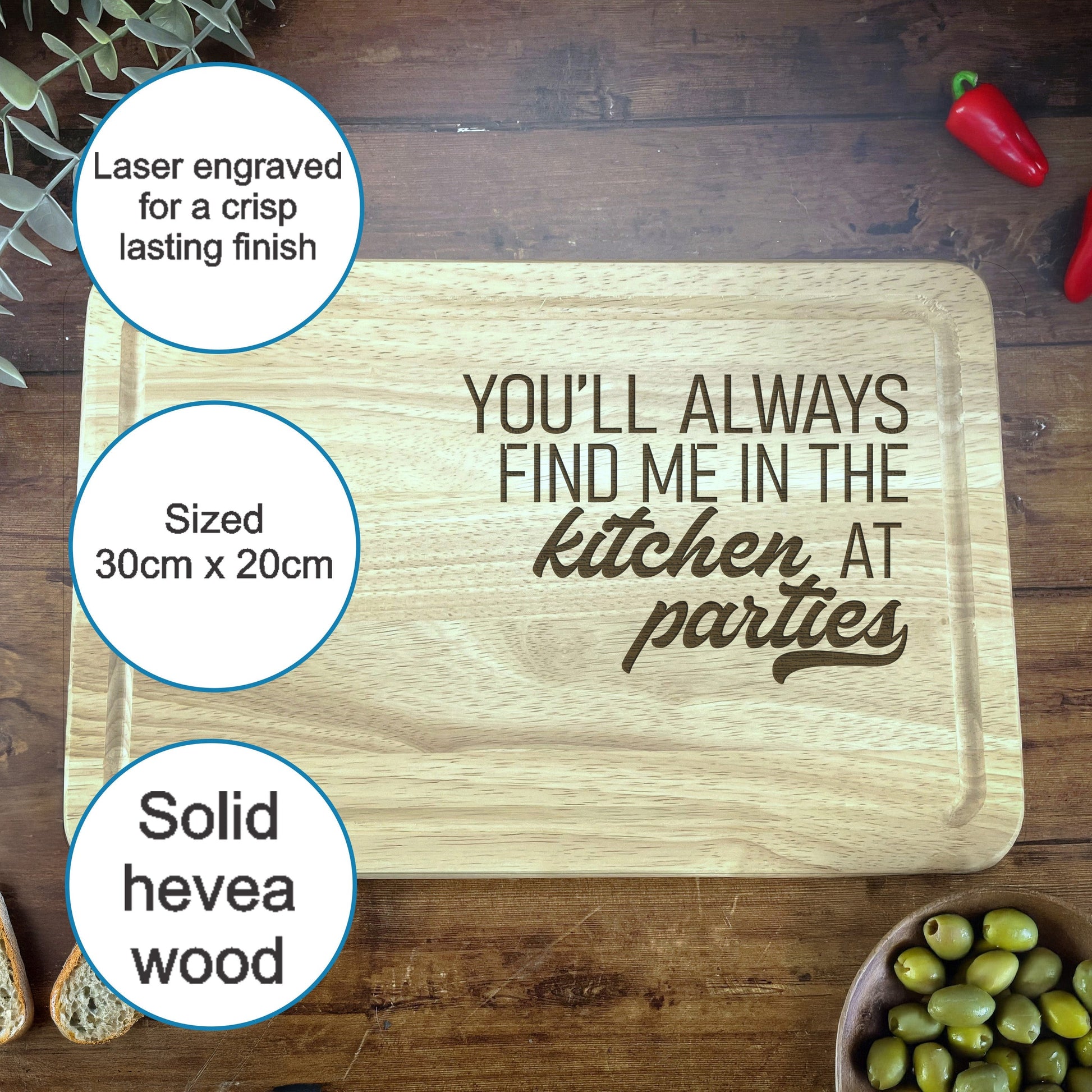 a wooden cutting board with a quote on it