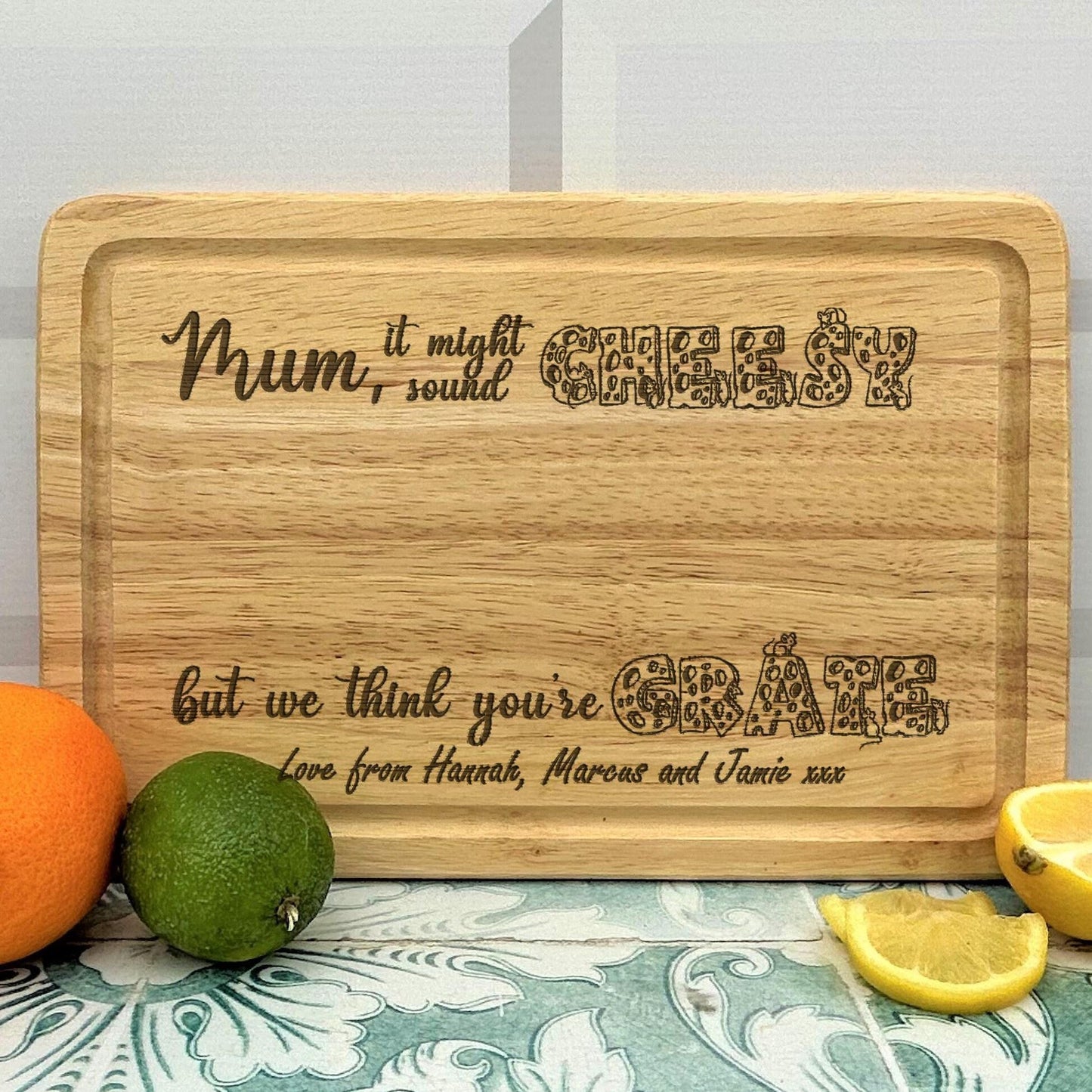 We Think You're Grate Cheese & Charcuterie Board - Personalised Mother's / Father's Day Gift