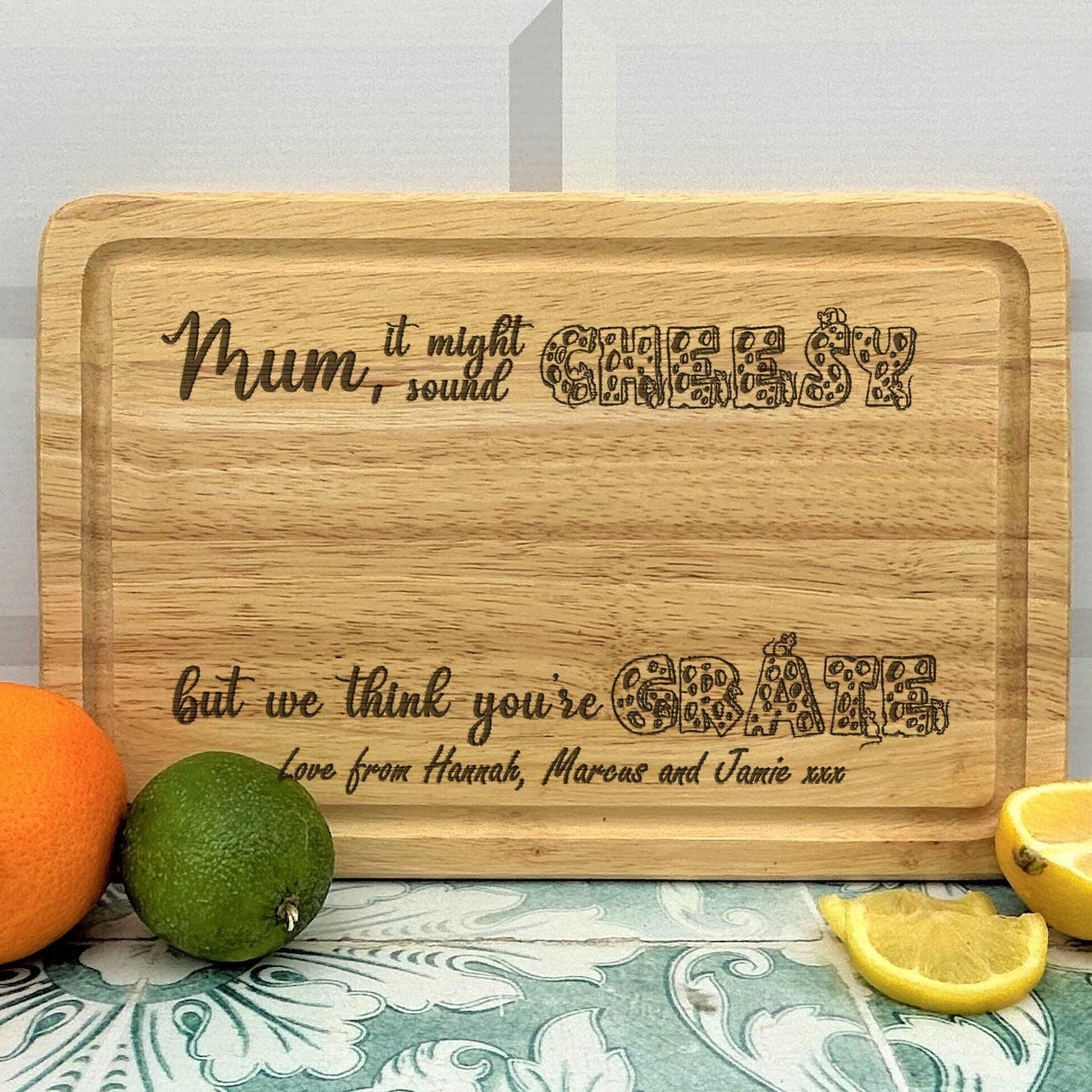 We Think You're Grate Cheese & Charcuterie Board - Personalised Mother's / Father's Day Gift