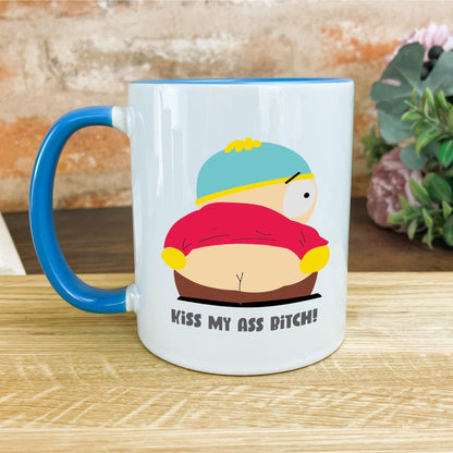 Cartman Kiss My Ass South Park Character Personalised Ceramic Gift Mug