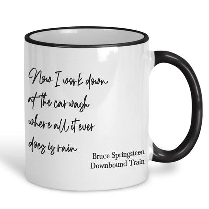 Bruce Springsteen Downbound Train 80s Personalised Mug