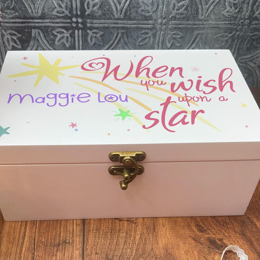 When You Wish Upon A Star Jewellery Trinkets Box - Personalised Gift