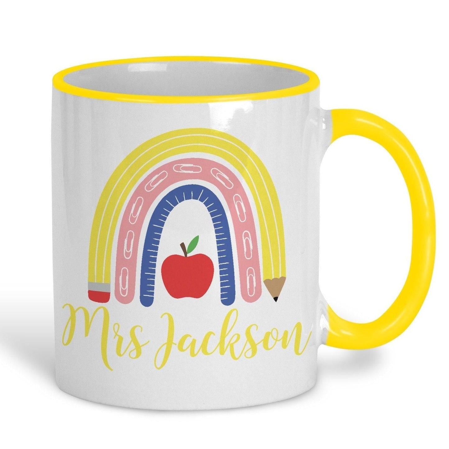 Teacher Rainbow Personalised Ceramic Mug