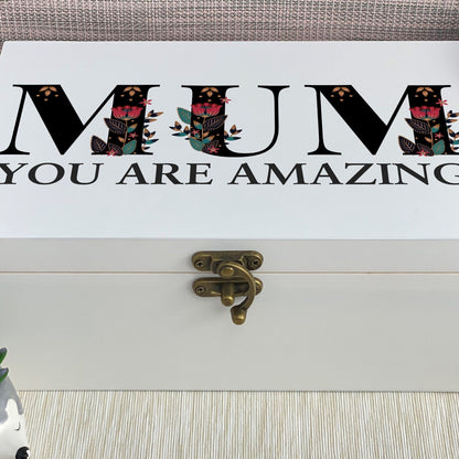Mum You Are Amazing Jewellery Trinkets Box - Personalised Mothers Day / Birthday Gift