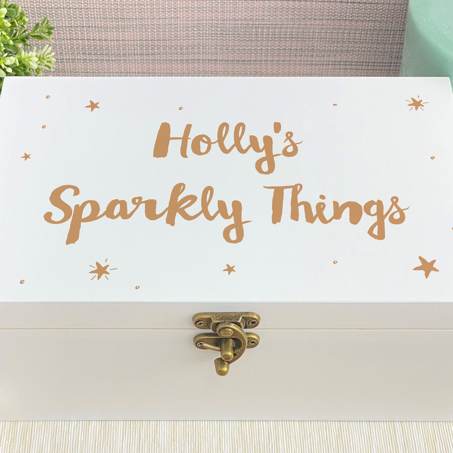 Sparkly Things Personalised Jewellery Trinkets Box - Birthday Gift