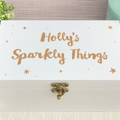 Sparkly Things Personalised Jewellery Trinkets Box - Birthday Gift