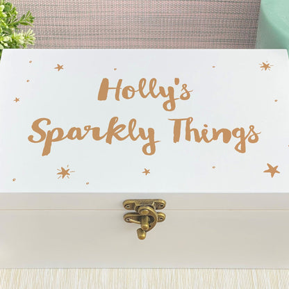 Sparkly Things Personalised Jewellery Trinkets Box - Birthday Gift
