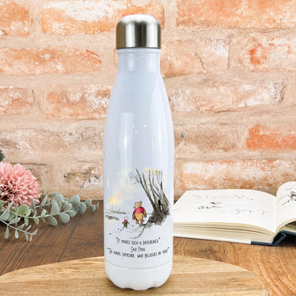 Winnie the Pooh and Piglet, Teacher Personalised Thank you Gift Water Bottle