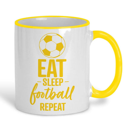 Eat Sleep Football Repeat Personalised Mug