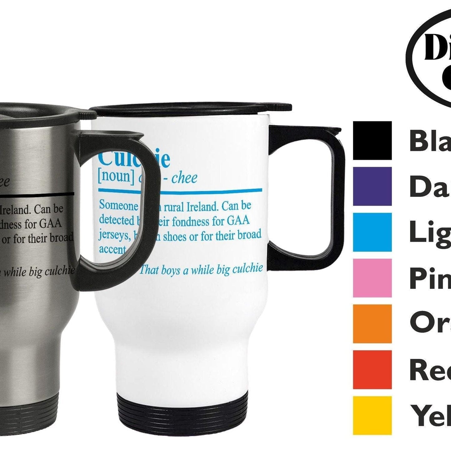 Culchie Definition - Northern Ireland Dialect - Personalised Travel Mug