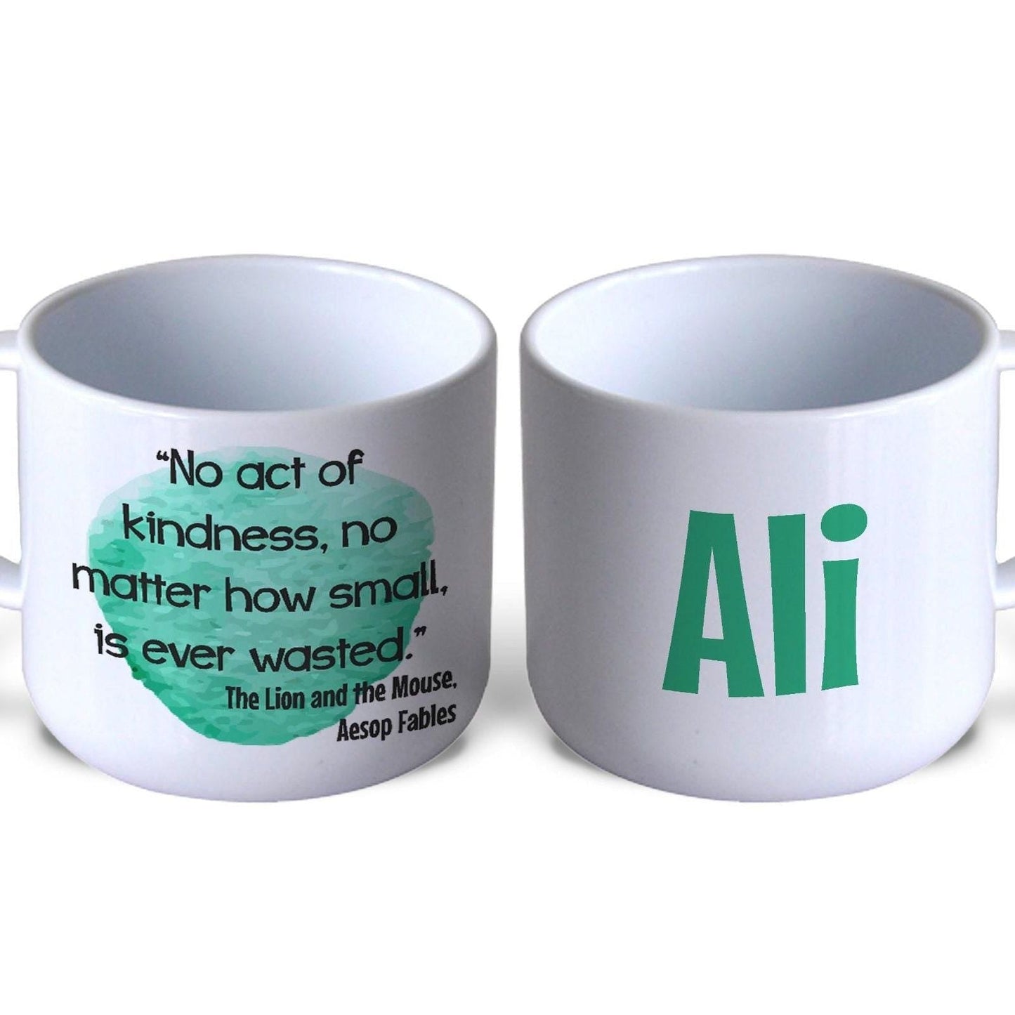 Lion and the Mouse Aesop Fables Children's Book Quote Literature Personalised Gift Mug Polymer First Unbreakable