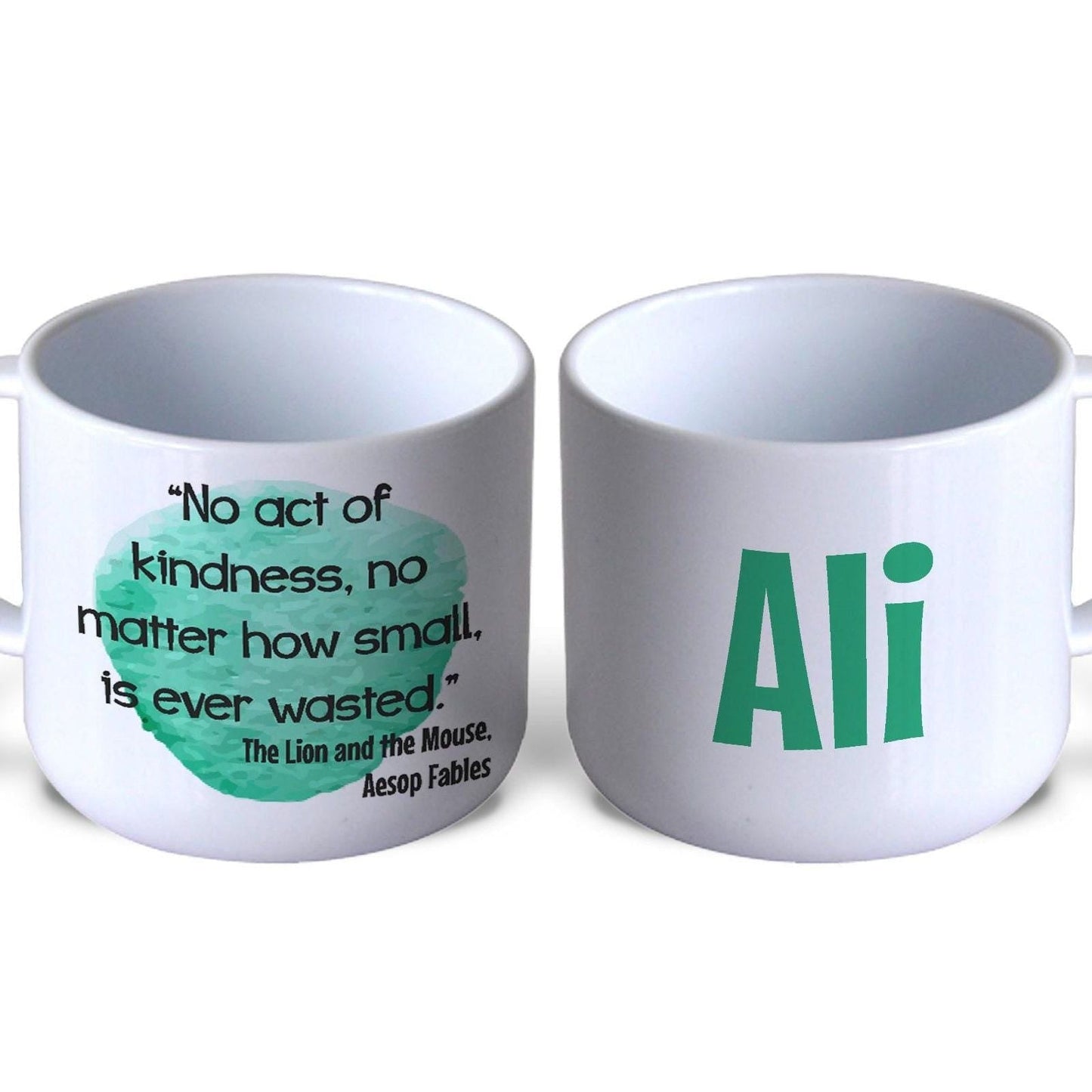 Lion and the Mouse Aesop Fables Children's Book Quote Literature Personalised Gift Mug Polymer First Unbreakable