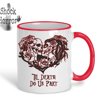 Til Death Us Do Part - Pair of Mugs - Great Wedding or Anniversary Gift for Gothic Couple