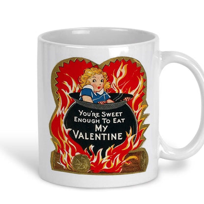 Sweet Enough To Eat Valentine's Day Mug Retro Design