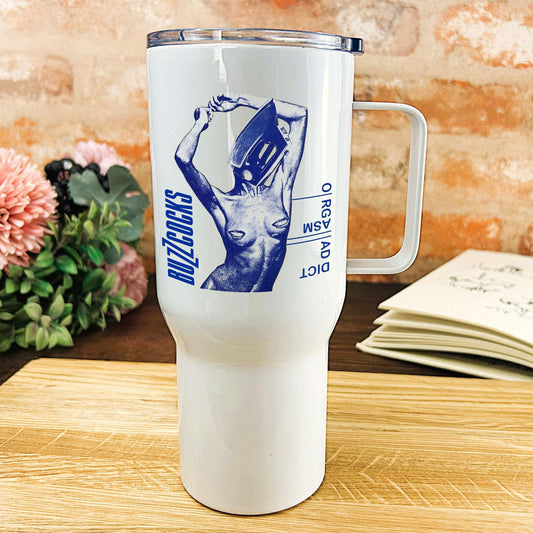 Buzzcocks Orgasm Addict - Personalised Travel Mug